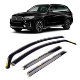 Bmw X5 F15 2014-2018 Stx Internal Wind Deflectors - 4pcs - Clip In Fitment - Dark Smoke